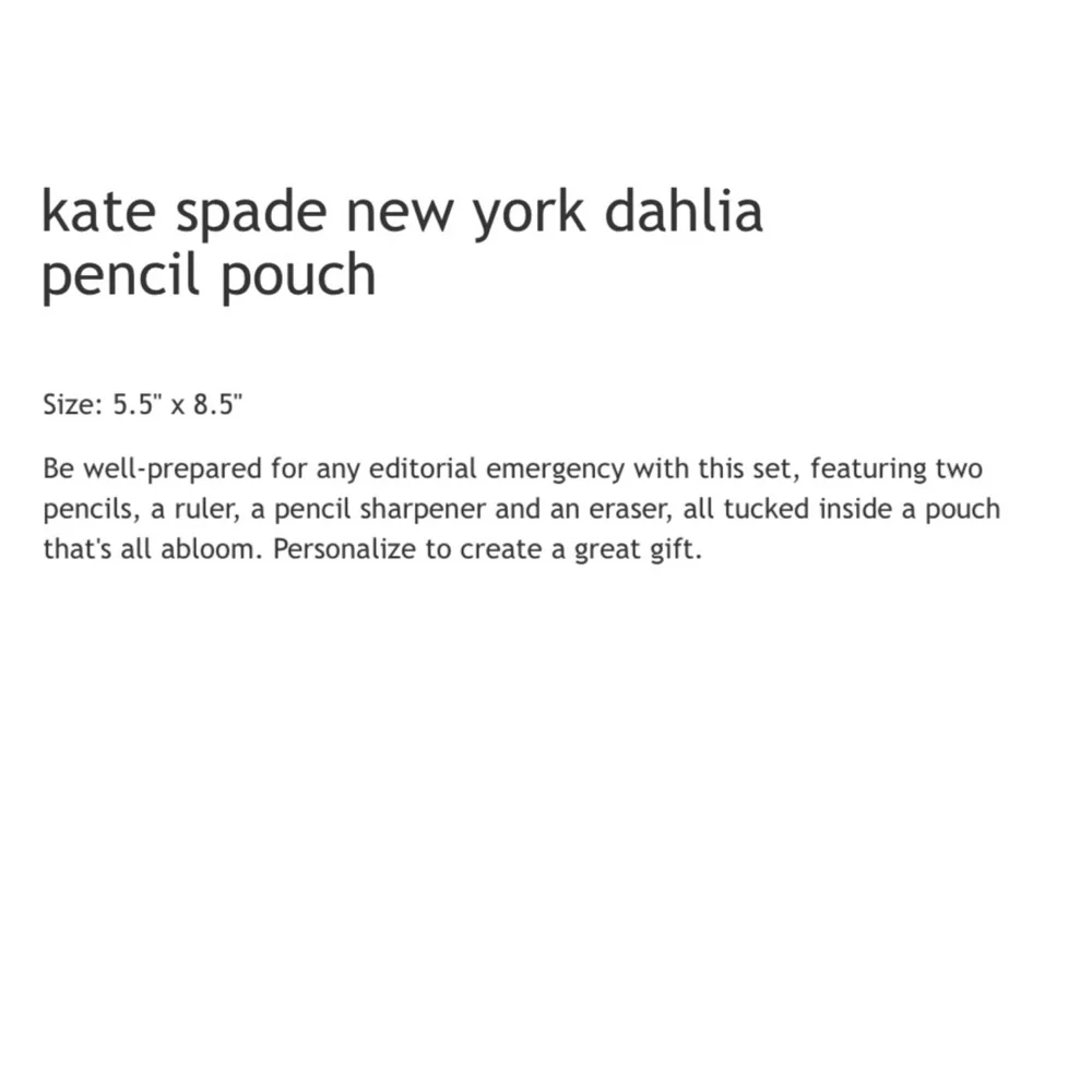Kate Spade Pencil Pouch- Dahlia